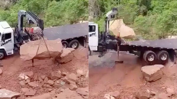 Wat kan er nou mis gaan bij het inladen van een lullig steentje?