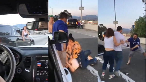 Ouders geven het goede voorbeeld en slaan er flink op los tijdens road rage