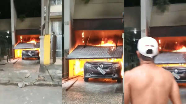 Autobrand in Rio de Janeiro zorgt voor 'um grande explosão'