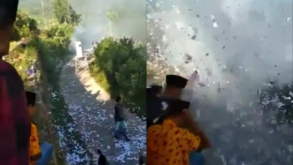 Oké, welke grapjas heeft er TNT in het confettikanon gedaan?