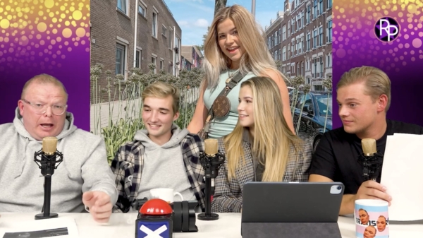 'Grindtegel' Gio en Jade Anna verrassen Jan Roos tijdens uitzending Roddelpraat
