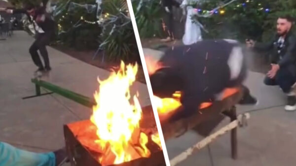 Tip du jour: skate nooit over een brandende grill