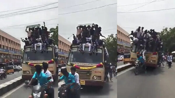 Brommerbink geeft bus volgestapeld met mensen een pittige remtest