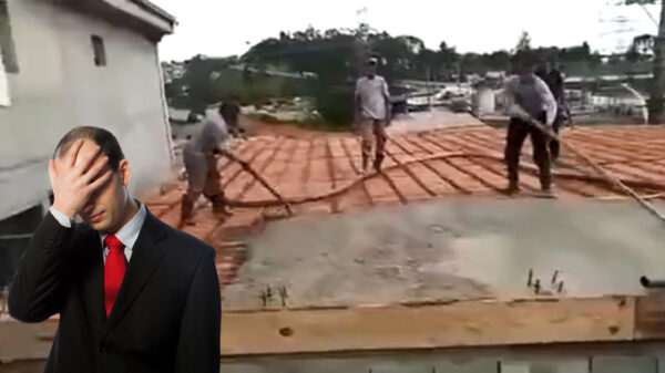 Beton op een dak storten is potjandikkie een delicaat taakje