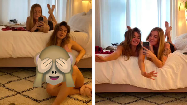 Abbey Hoes en haar vriendinnetje zijn weer eens in de lingerielade gedoken