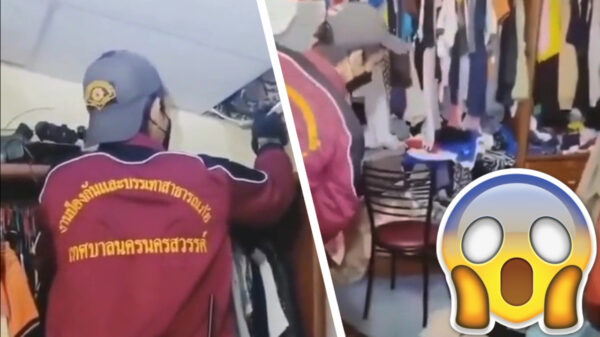 Thaise woning heeft te maken met een joekel van een ongewenste indringer