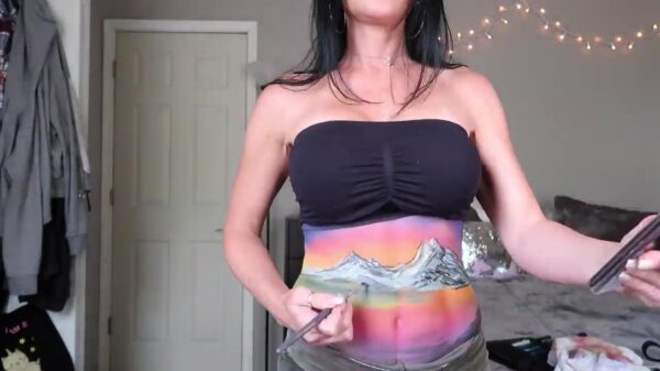 Bob Ross blijkt ook uitermate geschikt als bodypaint-tutorial