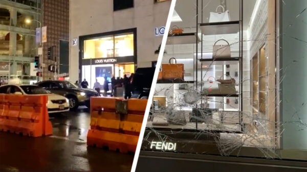 'Bende' van 80 man trekt een Louis Vuitton-winkel in San Francisco leeg