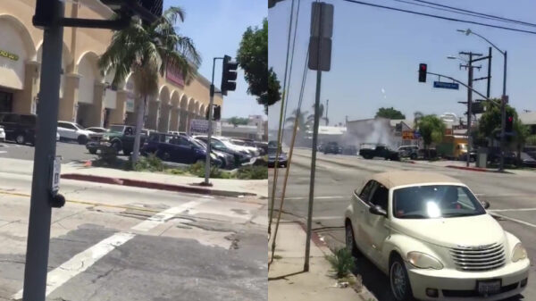 Bejaarde pickup-bestuurder veroorzaakt totale chaos in Los Angeles