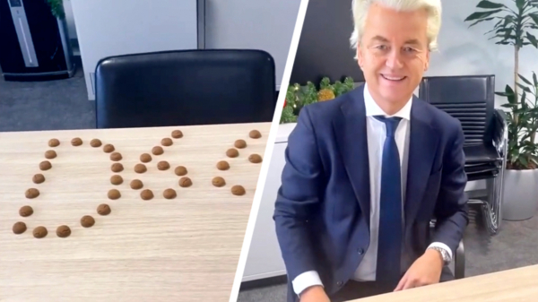Geert Wilders maakt feestelijke video over D66 naar aanleiding van de peilingen