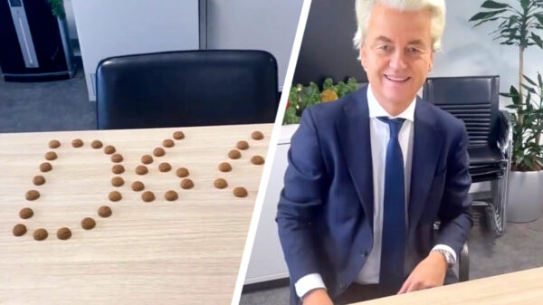 Geert Wilders maakt feestelijke video over D66 naar aanleiding van de peilingen