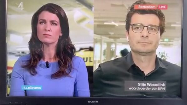 Ook KPN-woordvoerder had last van een pijnlijke storing tijdens het RTL Nieuws