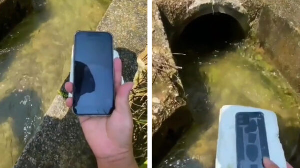 Slechtste idee van de dag: de binnenkant van een afvoerbuis proberen te filmen