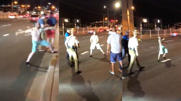 Laffe suckerpuncher krijgt zijn verdiende portie karma in de vorm van een taser