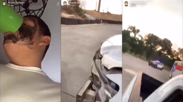 Straalbezopen idioot legt zijn avonturen op Snapchat vast