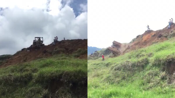 Shovelbestuurder kan nog nét op tijd uitstappen