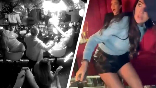 Vrouw met fontein zet One Eight Six bar in Manchester eigenhandig in lichterlaaie