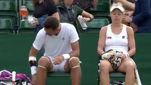 Sprinklers op Wimbledon gaan niet zo lekker