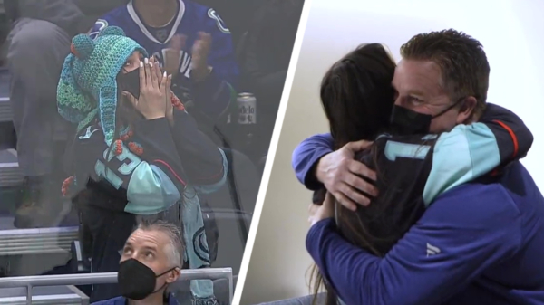 IJshockeyfan spot gevaarlijke moedervlek bij coach en redt daarmee zijn leven