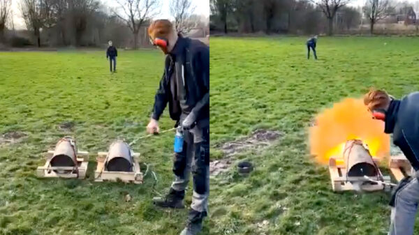 Ook deze jaarwisseling werd er met carbid weer flink 'kontje geknald'