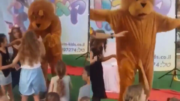 Als mascotte je pak verkeerdom aantrekken is knap l*llig