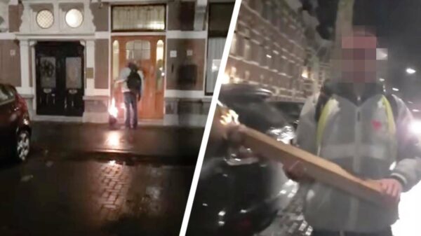 Geflipte überwappie Max van den Berg belt met brandende fakkel aan bij huis van Sigrid Kaag