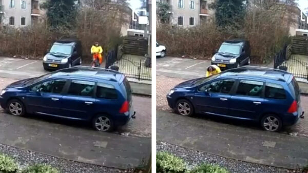 Zanger Rinus pleurt van fiets en vloekt zich een slag in de rondte