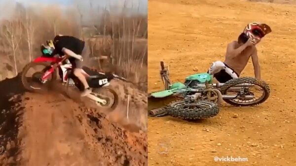 Compilatie met een hoop pijnlijke en vermakelijke motorcross-klappers