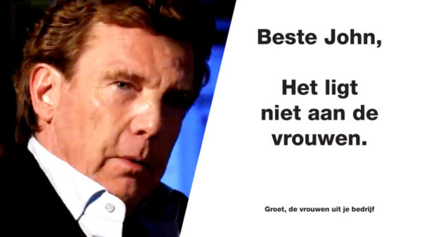 Vrouwelijke werknemers John de Mol maken paginagrote advertentie: 'het ligt niet aan de vrouwen'