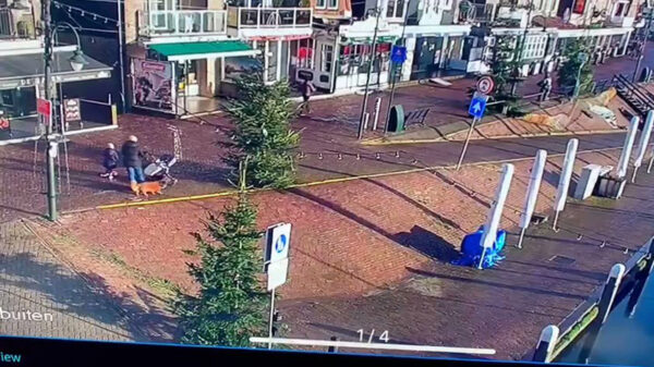 De nachtmerrie voor iedere ouder: kinderwagen rolt Volendamse dijk af het water in