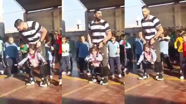 Vader van het jaar danst erop los met zijn gehandicapte dochtertje