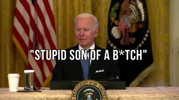 Sleepy Joe Biden vergeet dat zijn microfoon aanstaat en scheldt verslaggever uit op nationale tv