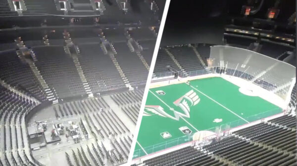 Stadion toont het ombouwen voor 8 evenementen in 8 dagen in één vette timelapse