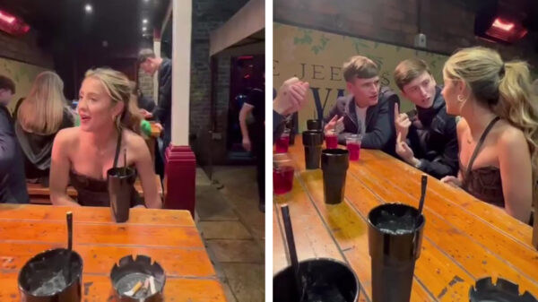 Dame met zelfspot daagt groepje jongens uit met potje steen, papier, schaar