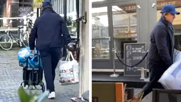 Maar wat is ie van plan: Marco Borsato zeulend met tassen in Alkmaar gespot