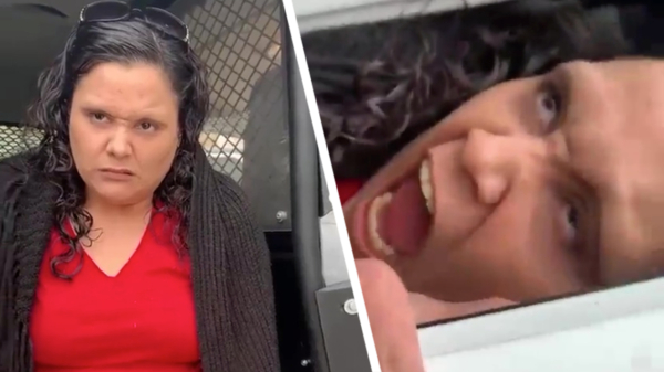 Gearresteerde vrouw in politiebus verandert ineens in Gollum als de deur dichtgaat