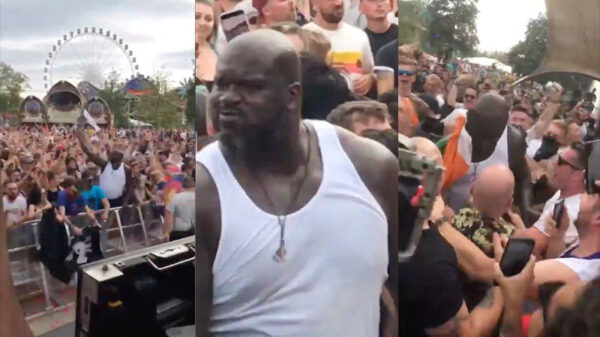 Levende legende Shaquille O'Neal gaat los in het publiek op Tomorrowland