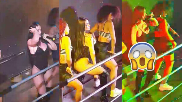 Venezolaanse zangeres danst iets te enthousiast en scheurt compleet uit haar pakje