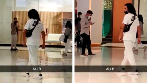 Ali B opnieuw gespot, nog steeds ijsberend in een winkelcentrum in Dubai