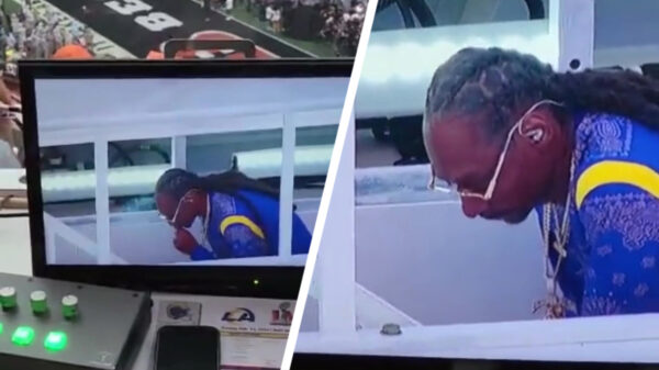 Snoop warmde zich op geheel eigen wijze op voor de Super Bowl Halftime Show