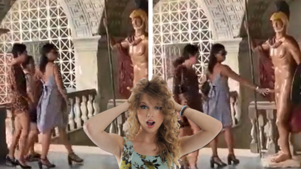 Dit 'levend standbeeld' heeft zeker de dag van zijn leven