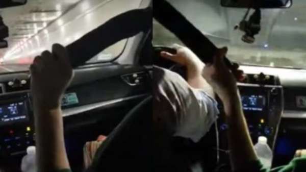 Uberchauffeur krijgt enorm speeltje van dronken dame onder zijn neus geschoven