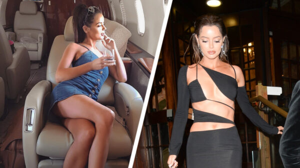 Wawawiwa: Maura Higgins bezocht de Oh Polly Fashion Show in London in een weinig verhullende outfit