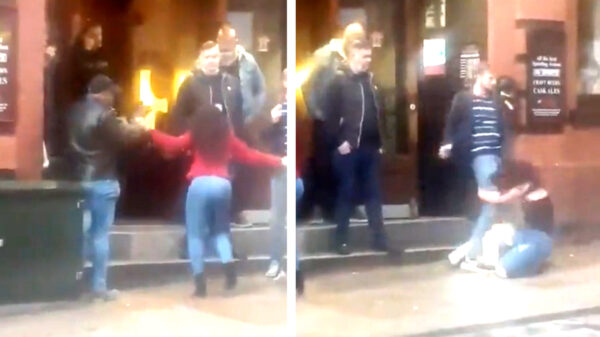 Ondertussen in Engeland: straalbezopen vrouwen hebben ruzie buiten bij de pub