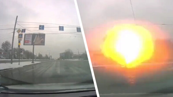 Oekraïense automobilist in Charkov moet raketten ontwijken tijdens 'vredesmissie' van Ome Poetin