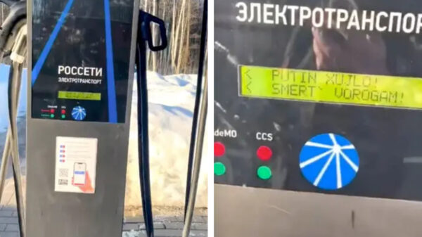 Lololol: hackers passen tekst op Russische laadpalen aan naar "Poetin is een l*l"