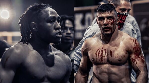 Het bikkelharde gevecht tussen Feyenoord-hooligan 'HooiBooi' en worstelaar 'El Greco'