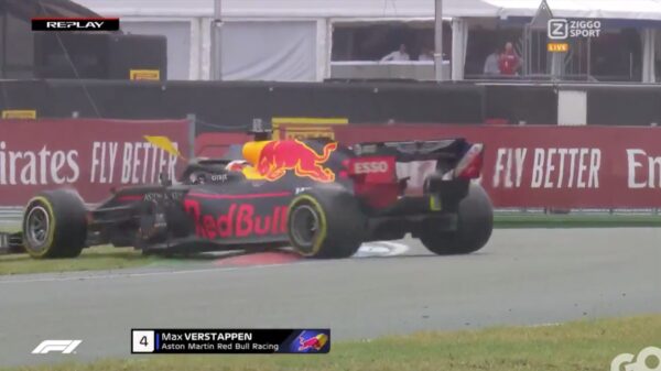 Al glibberend en glijdend wint Verstappen de Grand Prix van Duitsland!