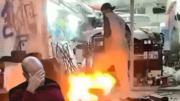 Ook maar eens proberen: trucje met gas en een autoband