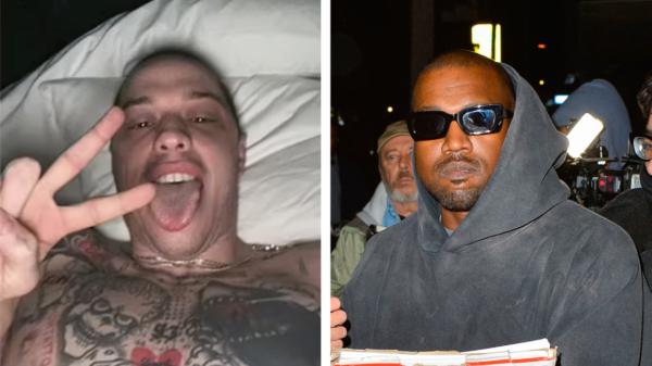 De beef gaat doorrrr: Pete Davidson stuurt selfie vanuit bed Kim Kardashian naar Kanye West
